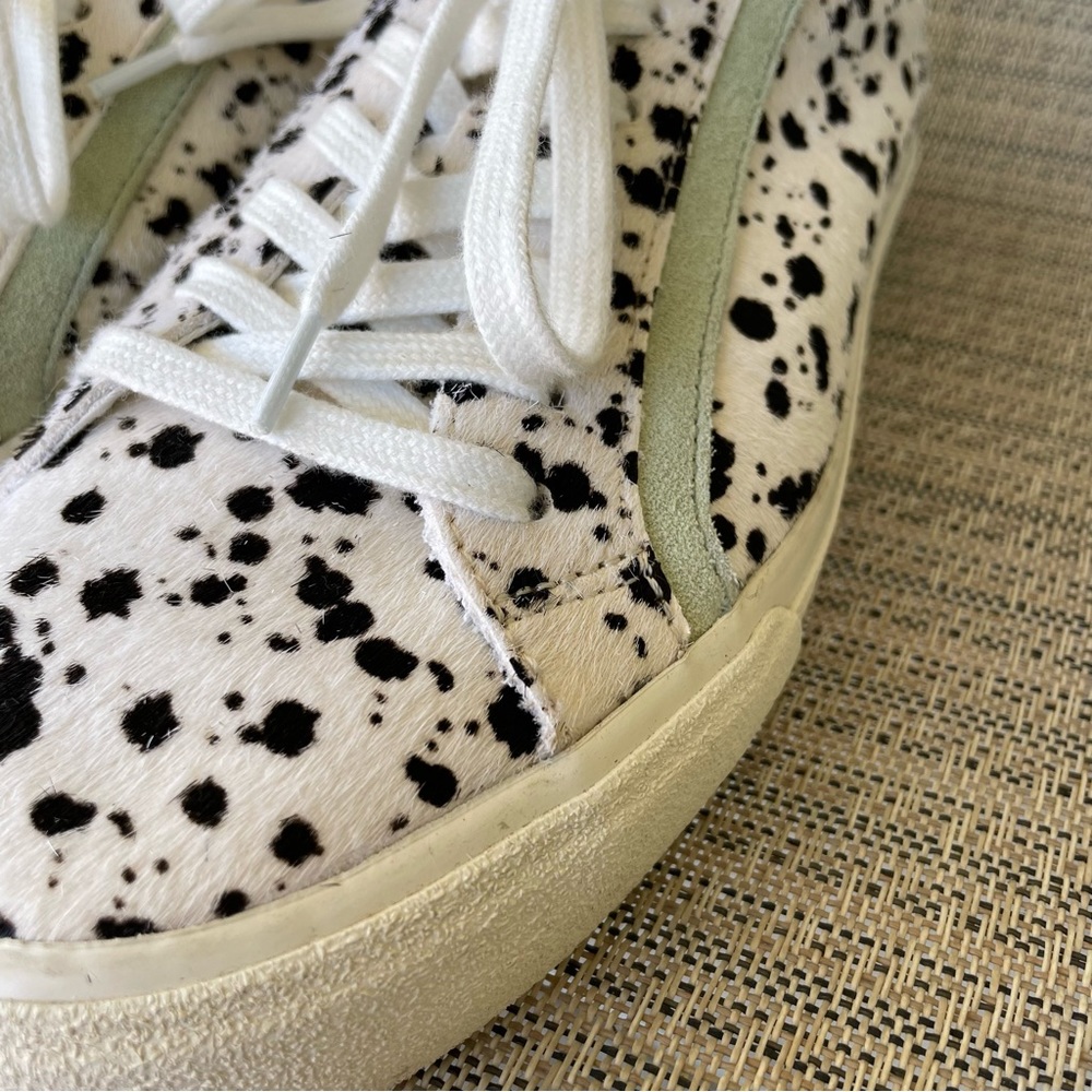 Madewell Sidewalk Low-Top Sneakers in Spatter-Painted Calf Hair Size 8 - Picture 3 of 11